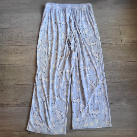 New Super Soft Blue Floral Pyjama PJ Pants - Picture 2 of 2